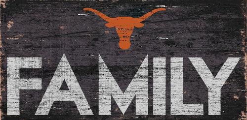 Texas Longhorns Family Wood Sign 