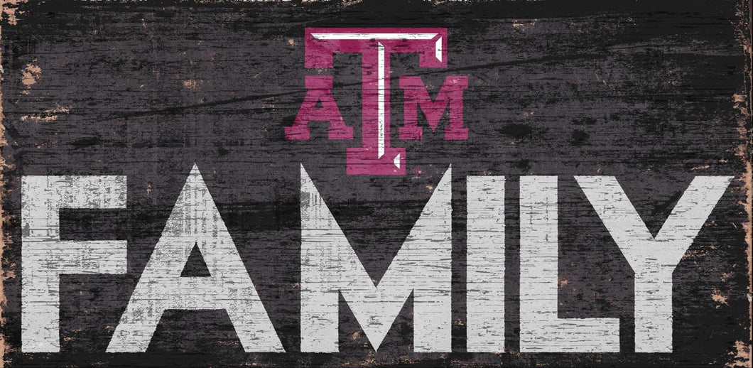 Texas A&M Aggies Family Wood Sign