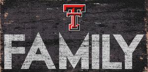 Texas Tech Red Raiders Family Wood Sign