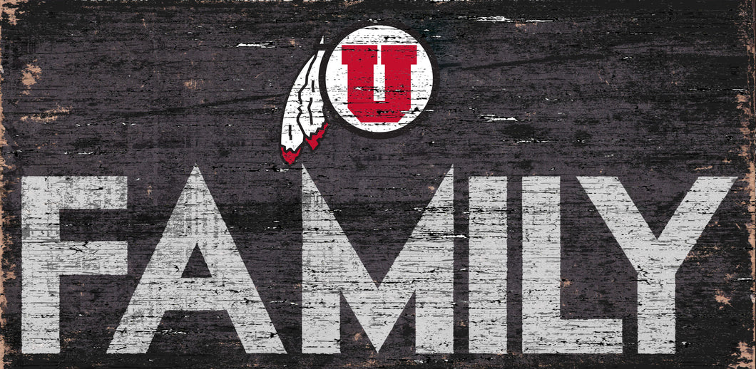 Utah Utes Family Wood Sign - 12