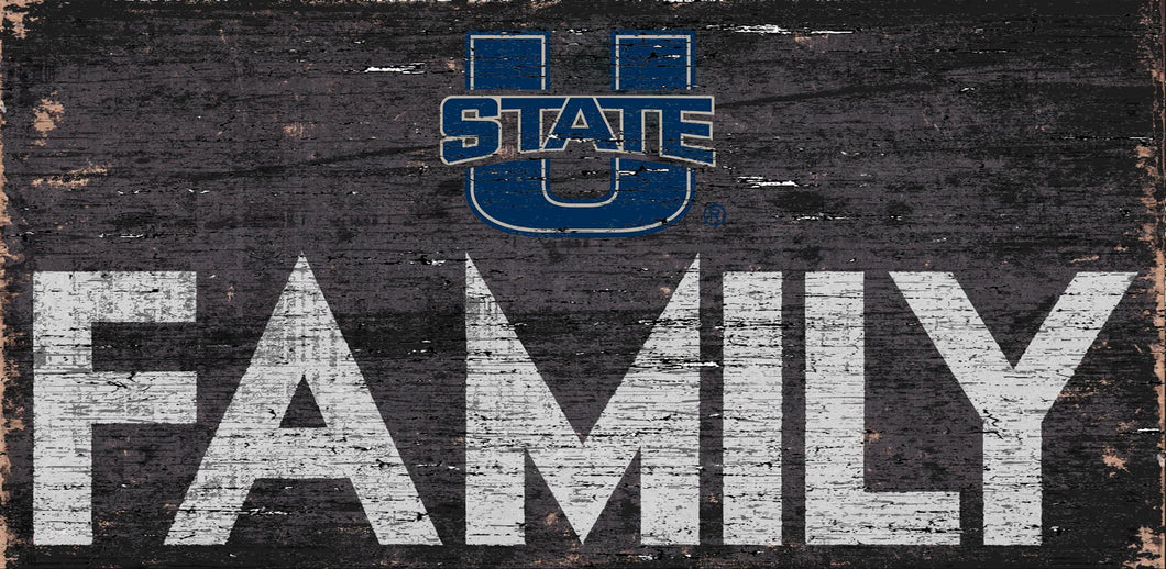 Utah State Aggies Family Wood Sign