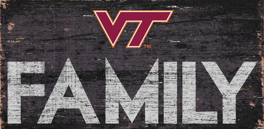 Virginia Tech Hokies Family Wood Sign - 12