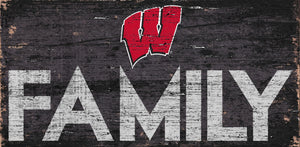 Wisconsin Family Wood Sign - 12" x 6"