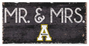 Appalachian State Mountaineers Mr. & Mrs. Wood Sign - 6"x12"