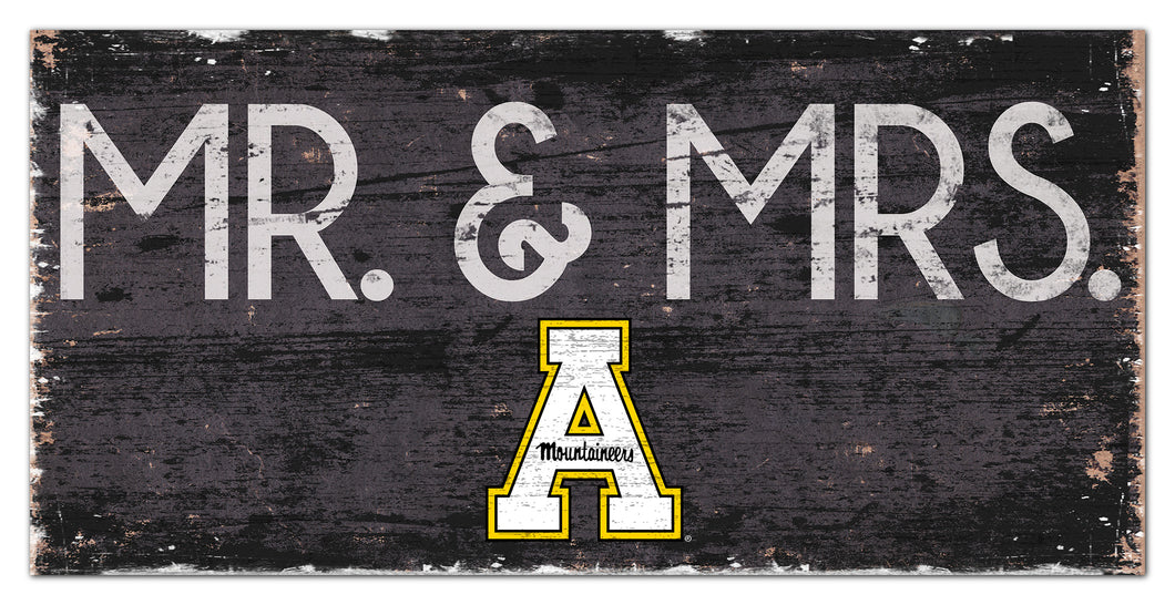 Appalachian State Mountaineers Mr. & Mrs. Wood Sign - 6