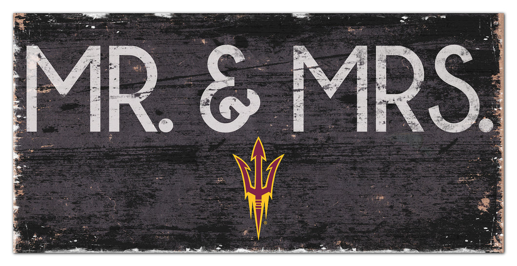 Arizona State Sun Devils Mr. & Mrs. Wood Sign - 6