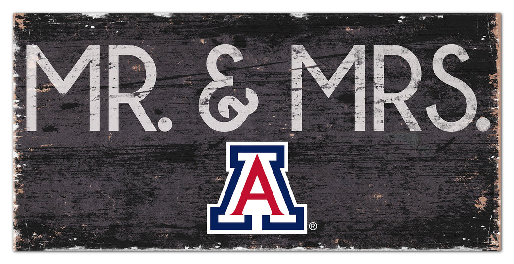 Arizona Wildcats Mr. & Mrs. Wood Sign - 6