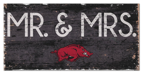 Arkansas Razorbacks Mr. & Mrs. Wood Sign - 6