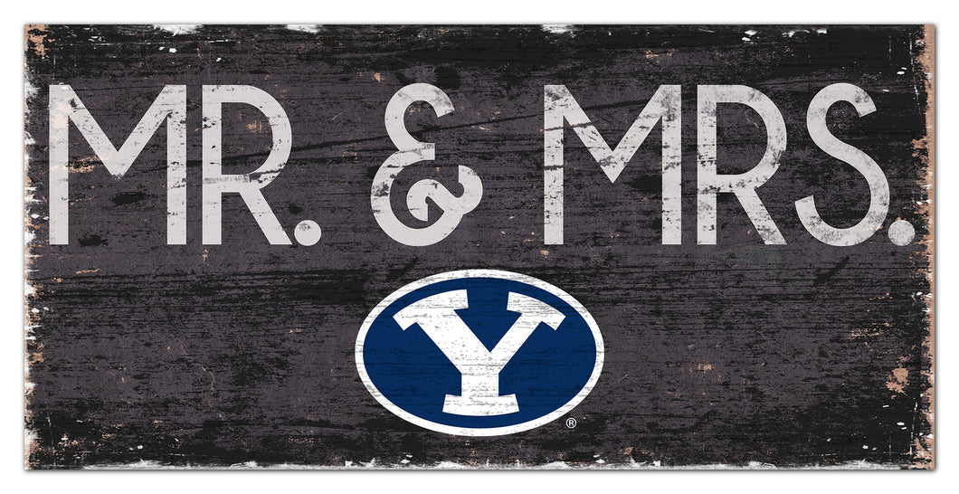 BYU Cougars Mr. & Mrs. Wood Sign - 6