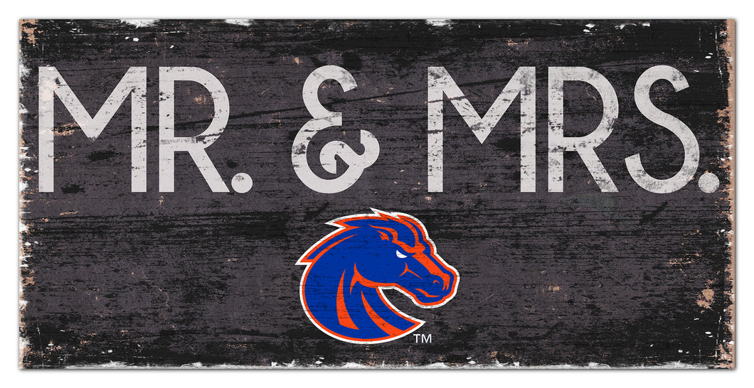 Boise State Broncos Mr. & Mrs. Wood Sign - 6