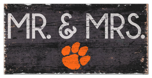 Clemson Tigers Mr. & Mrs. Wood Sign - 6
