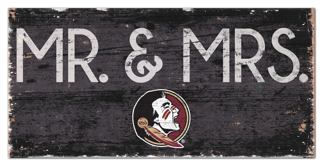 Florida State Seminoles Mr. & Mrs. Wood Sign - 6
