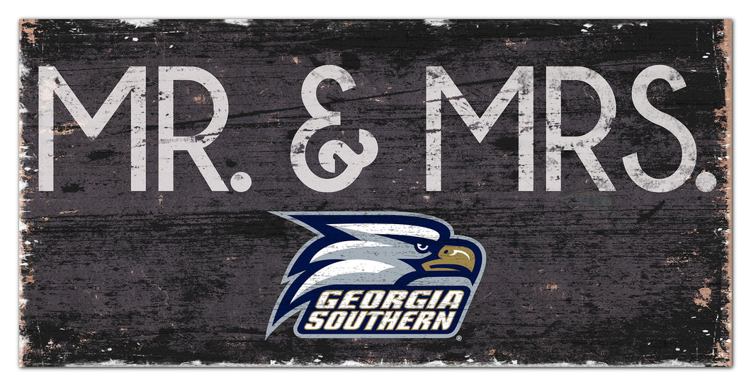Georgia Southern Eagles Mr. & Mrs. Wood Sign - 6