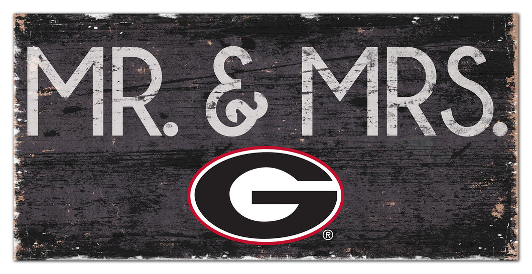 Georgia Bulldogs Mr. & Mrs. Wood Sign - 6