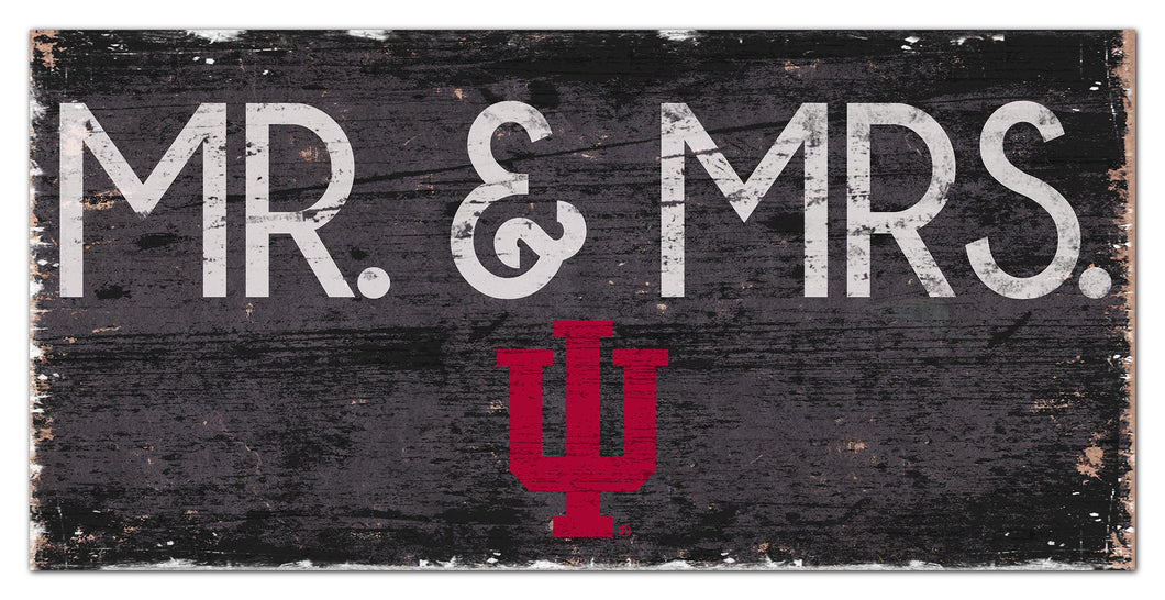 Indiana Hoosiers Mr. & Mrs. Wood Sign - 6