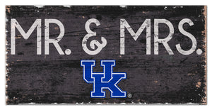 Kentucky Wildcats Mr. & Mrs. Wood Sign - 6"x12"