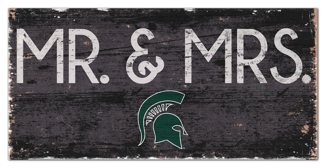 Michigan State Spartans Mr. & Mrs. Wood Sign - 6