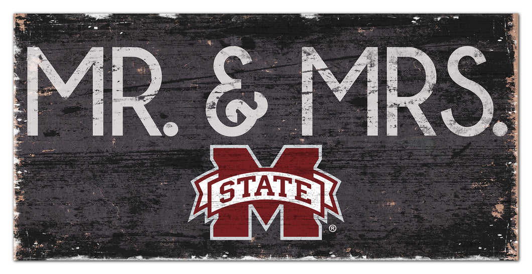 Mississippi State Bulldogs Mr. & Mrs. Wood Sign - 6