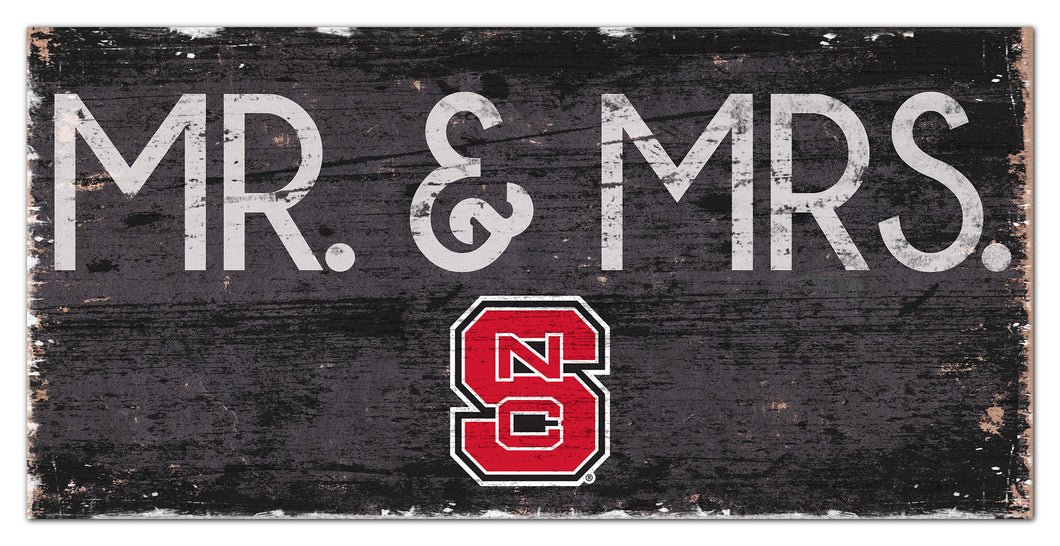 NC State Wolfpack Mr. & Mrs. Wood Sign - 6