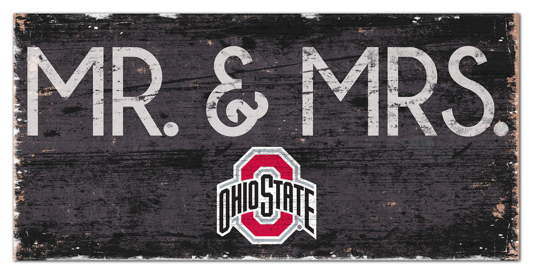 Ohio State Buckeyes Mr. & Mrs. Wood Sign - 6