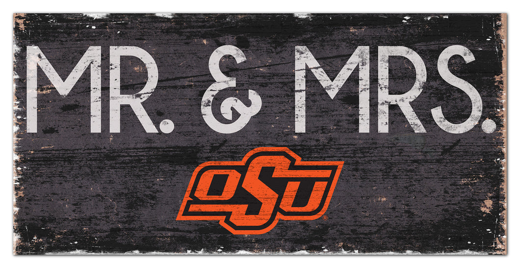 Oklahoma State Cowboys Mr. & Mrs. Wood Sign - 6