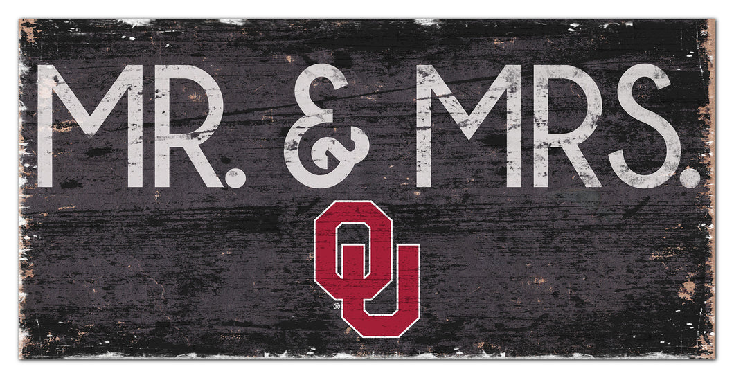 Oklahoma Sooners Mr. & Mrs. Wood Sign - 6