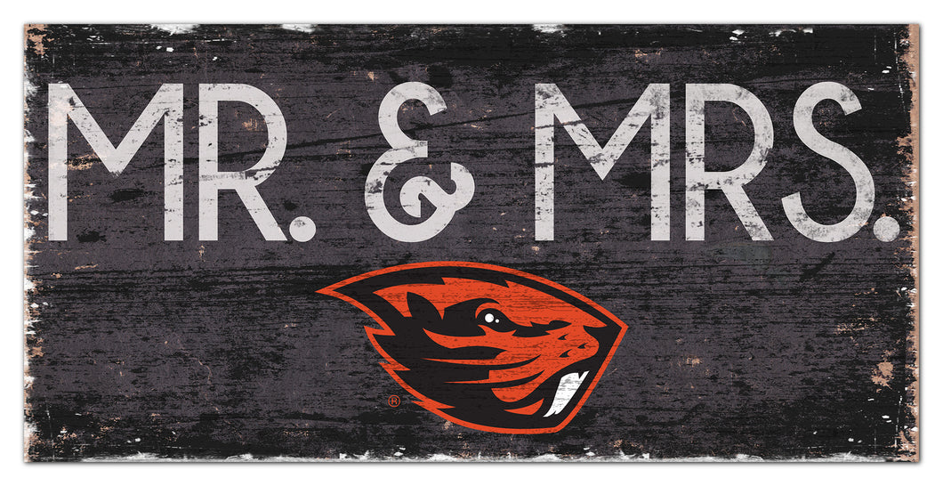 Oregon State Beavers Mr. & Mrs. Wood Sign - 6