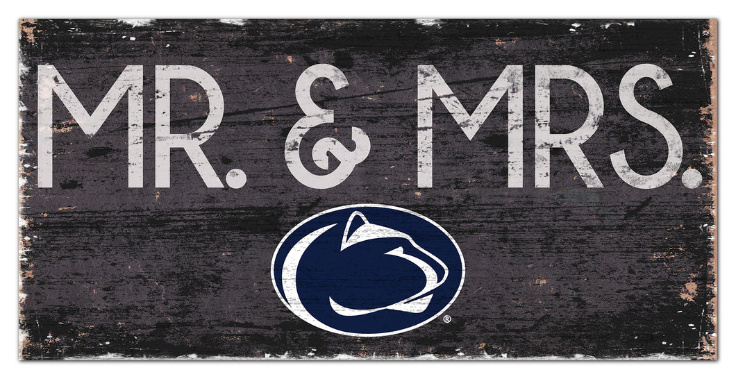 Penn State Nittany Lions Mr. & Mrs. Wood Sign - 6