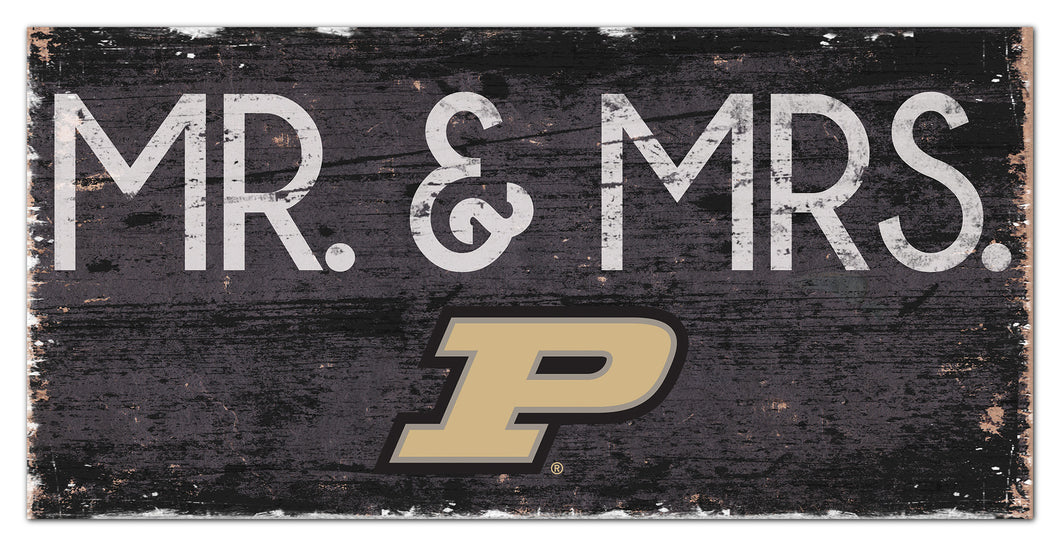 Purdue Boilermakers Mr. & Mrs. Wood Sign - 6