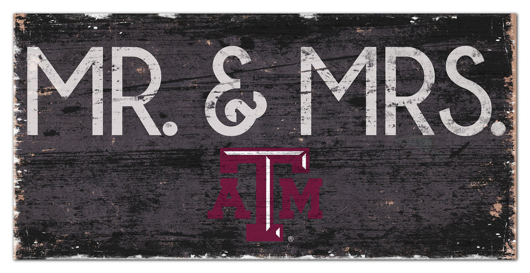 Texas A&M Aggies Mr. & Mrs. Wood Sign - 6