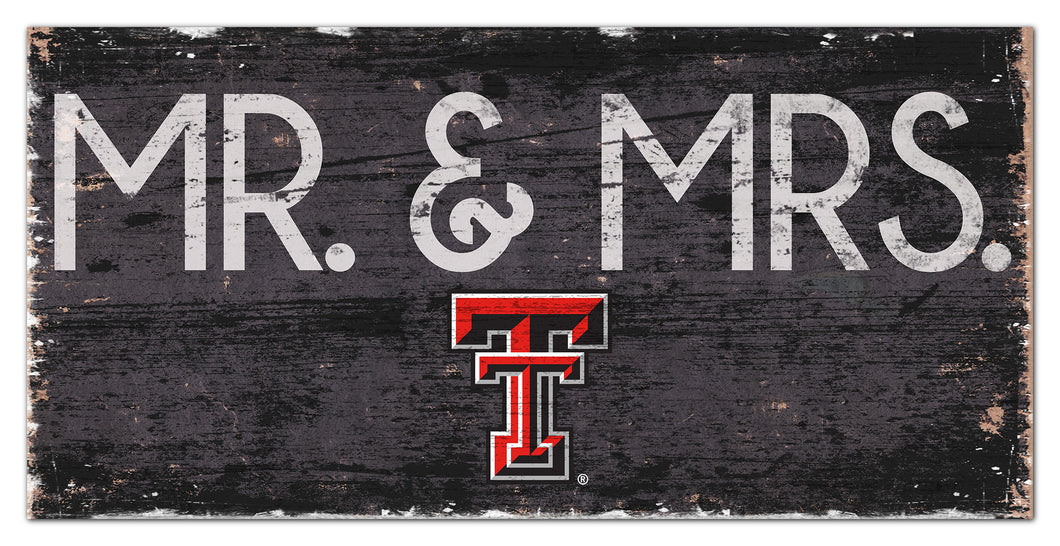 Texas Tech Red Raiders Mr. & Mrs. Wood Sign - 6