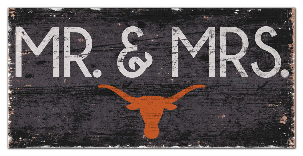 Texas Longhorns Mr. & Mrs. Wood Sign - 6