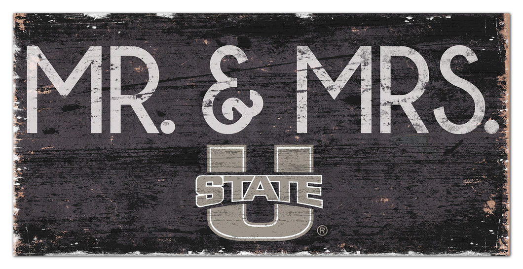 Utah State Aggies Mr. & Mrs. Wood Sign - 6