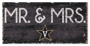 Vanderbilt Commodores Mr. & Mrs. Wood Sign - 6"x12"