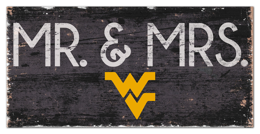 West Virginia Mountaineers Mr. & Mrs. Wood Sign - 6