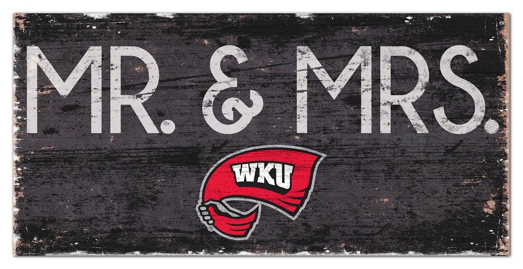 Western Kentucky Hilltoppers Mr. & Mrs. Wood Sign - 6