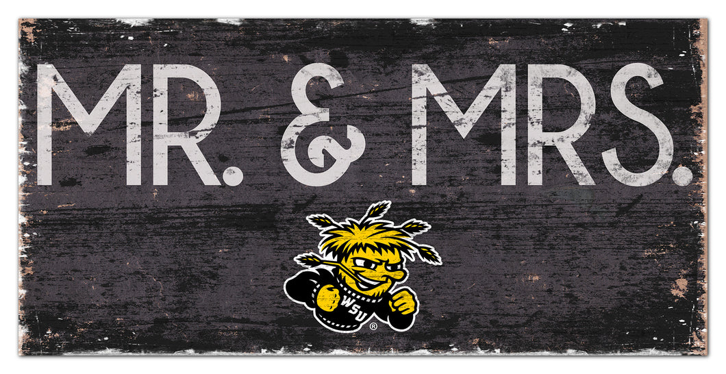 Wichita State Shockers Mr. & Mrs. Wood Sign - 6