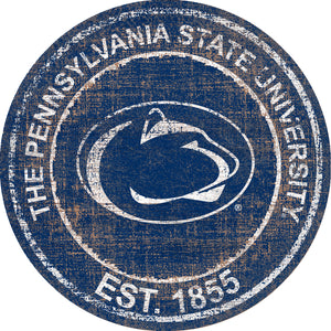 Penn State Nittany Lions Heritage Logo Round Wood Sign - 23.5"