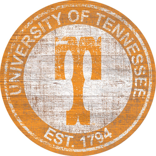 Tennessee Volunteers Heritage Logo Round Wood Sign - 23.5