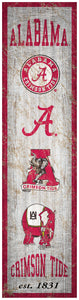 Alabama Crimson Tide Heritage Banner Wood Sign - 6"x24"