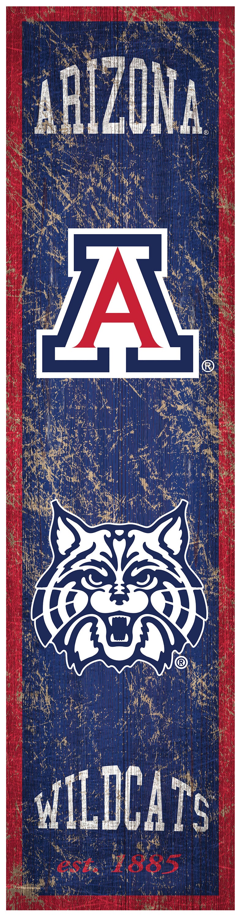 Arizona Wildcats Heritage Banner Wood Sign - 6