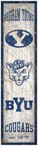 BYU Cougars Heritage Banner Wood Sign - 6