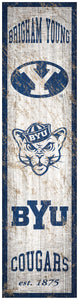 BYU Cougars Heritage Banner Wood Sign - 6"x24"