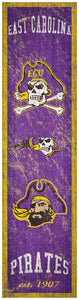 East Carolina Pirates Heritage Banner Wood Sign - 6"x24"