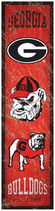 Georgia Bulldogs Heritage Banner Wood Sign - 6"x24"