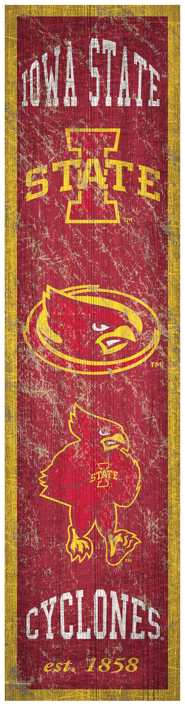 Iowa State Cyclones Heritage Banner Wood Sign - 6