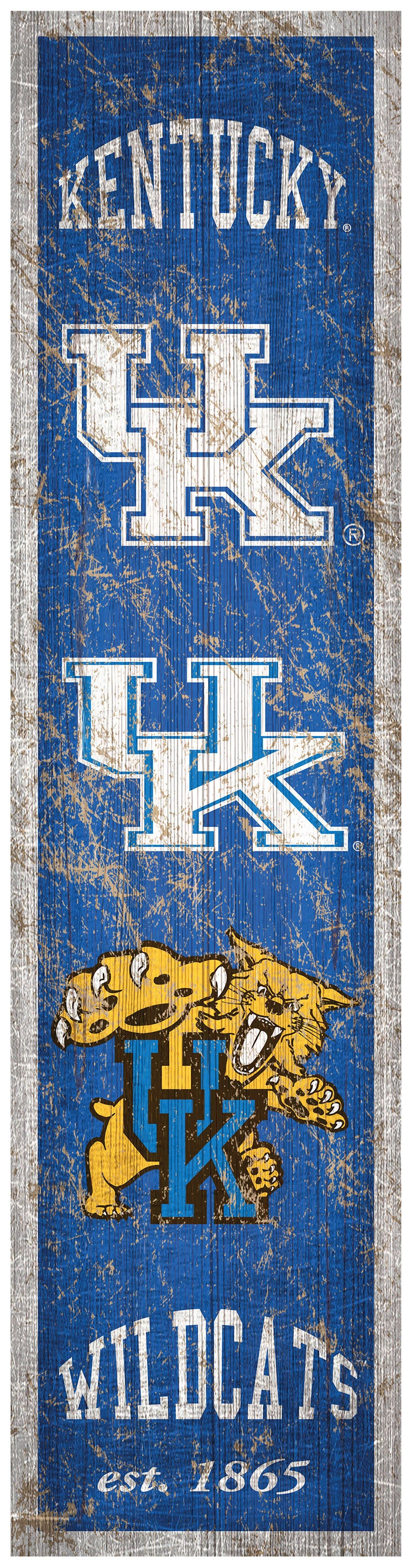 Kentucky Wildcats Heritage Banner Wood Sign - 6