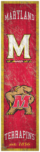 Maryland Terrapins Heritage Banner Wood Sign - 6"x24"
