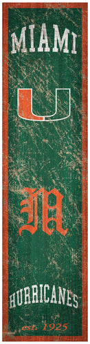 Miami Hurricanes Heritage Banner Wood Sign - 6