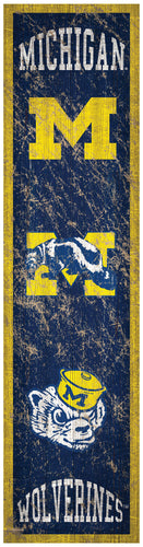 Michigan Wolverines Heritage Banner Wood Sign - 6